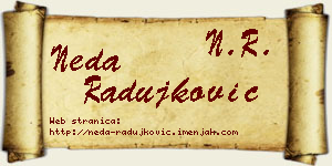 Neda Radujković vizit kartica